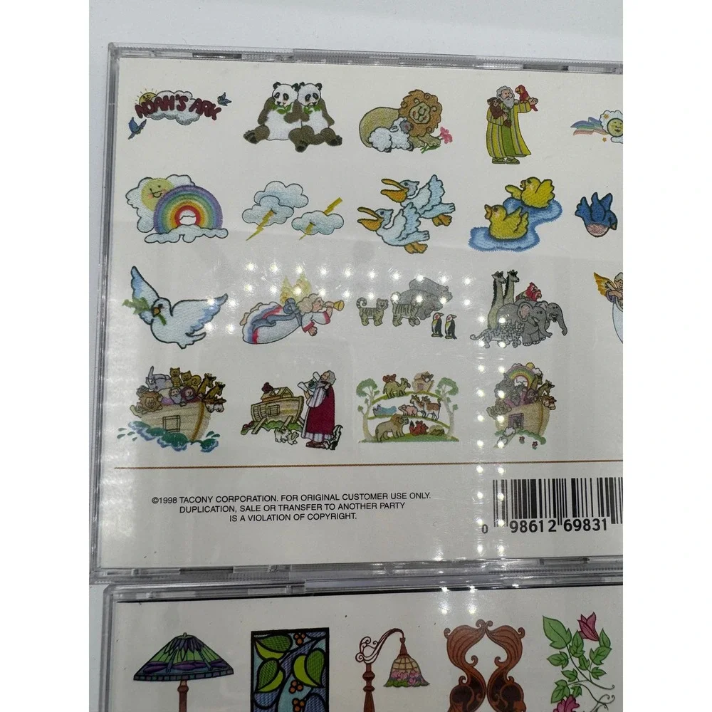 Baby Lock Embroidery Cards Lot Noah's Ark BLEC-C8 & Exclusives BLEC-C14 Vintage